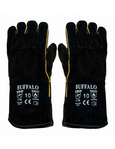 Czarne rękawice spawalnicze TK Gloves BUFFALO